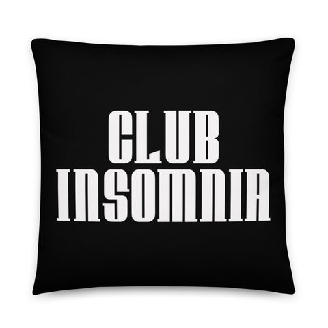 Club Insomnia Pillow (Black) 22 X 22
